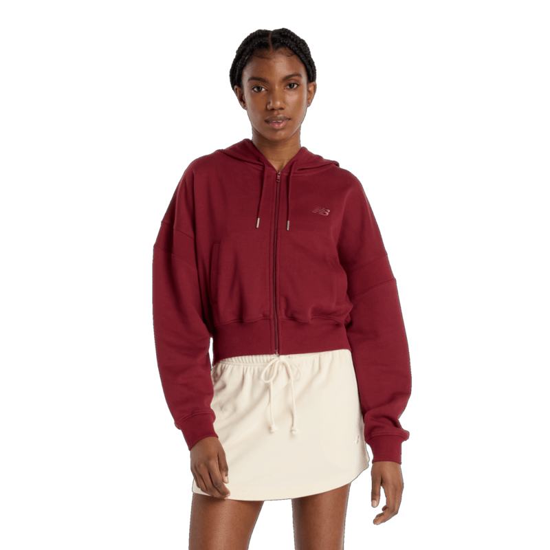 New Balance Women's French Terry Full Zip Hoodie Womens Apparel Sweatshirts & Fleece