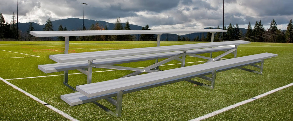 Gared 3-Row Fixed Spectator Stationary Bleacher without Aisle Sports Field Equipment All