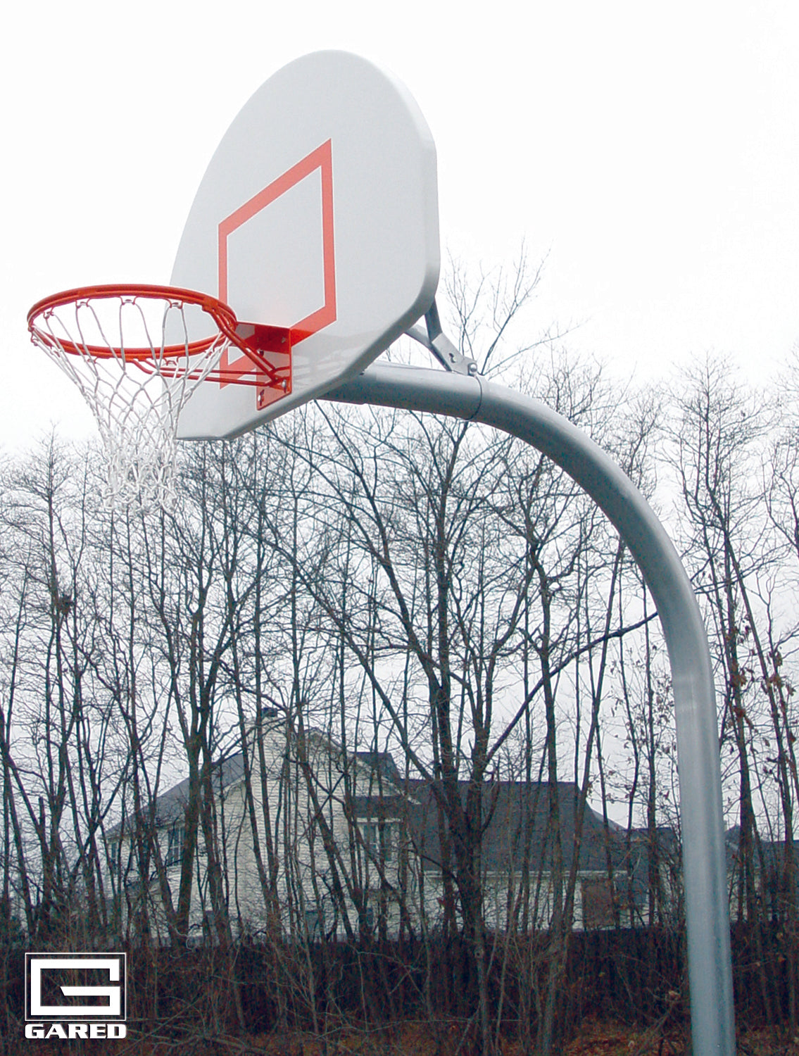 Gared Standard Duty 4-1/2” O.D. Braced Gooseneck Basketball Package Basketball Equipment All