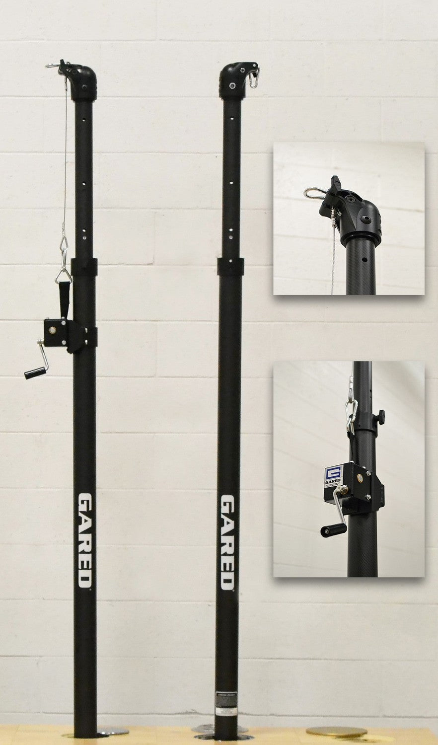 Gared Carbon Flare 3" Carbon Fiber Telescopic One-Court Volleyball System Volleyball Nets & Court Equipment All