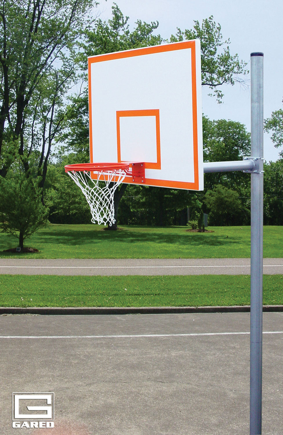 Gared 4-1/2” O.D. Adjustable Straight Post Basketball Equipment All