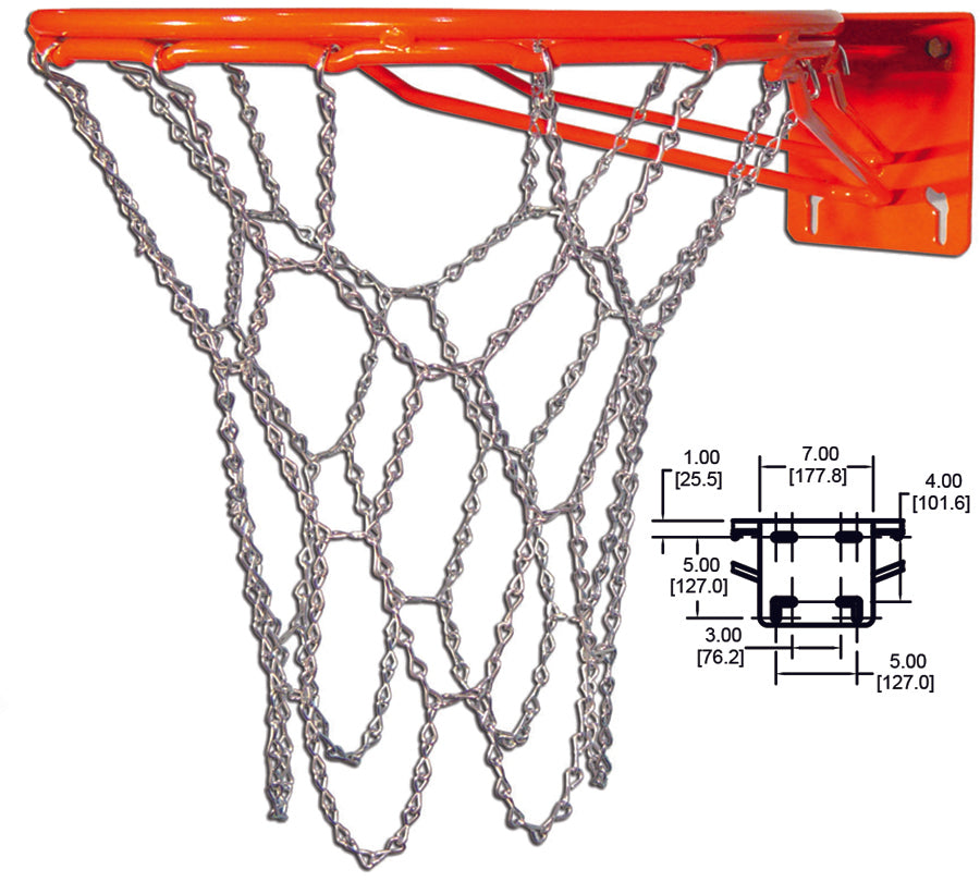 Gared Super Fixed Rim with Chain Net Basketball Equipment All