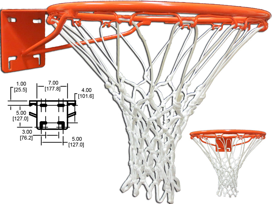 Gared Scholastic Fiexd Rim with Nylon Net Basketball Equipment All