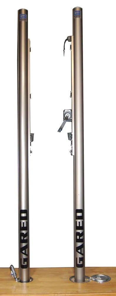 Gared Libero Master Aluminum Telescopic Two-Court Volleyball System Less Sleeves and Covers Volleyball Nets & Court Equipment All