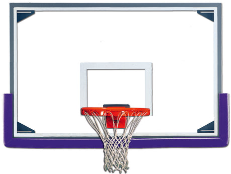 Gared 48” x 72” Tall Aluminum Framed Glass Backboard Basketball Equipment All