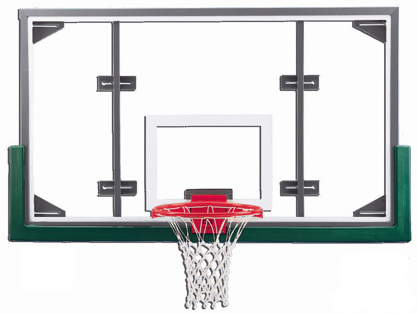 Gared 42” x 72” Conversion Steel Framed Glass Backboard Basketball Equipment All