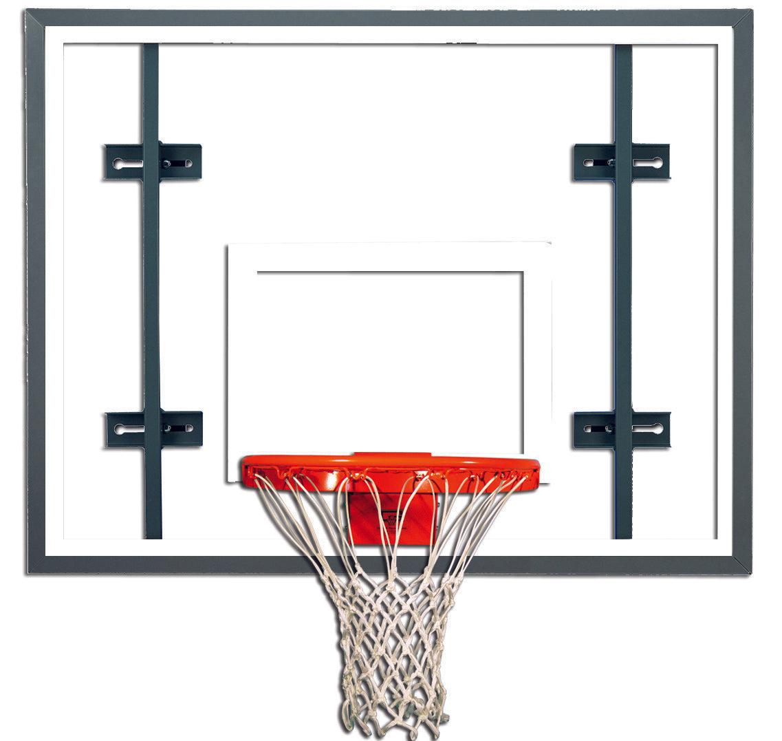 Gared 42” x 54” Auxiliary Rectangular Glass Side Court Backboard Basketball Equipment All