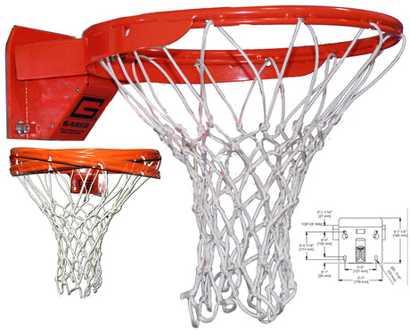 Gared Multi-Directional Breakaway Rim with Nylon Net Basketball Equipment All