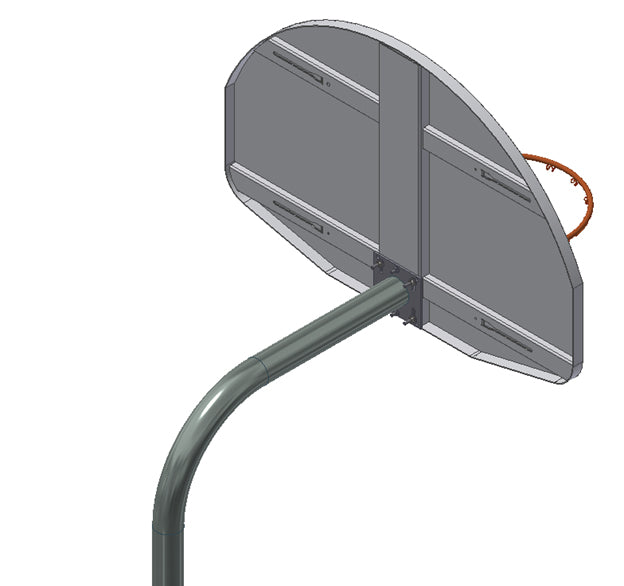 Gared 4-1/2” O.D. Standard Duty Unbraced Gooseneck Post Basketball Equipment All