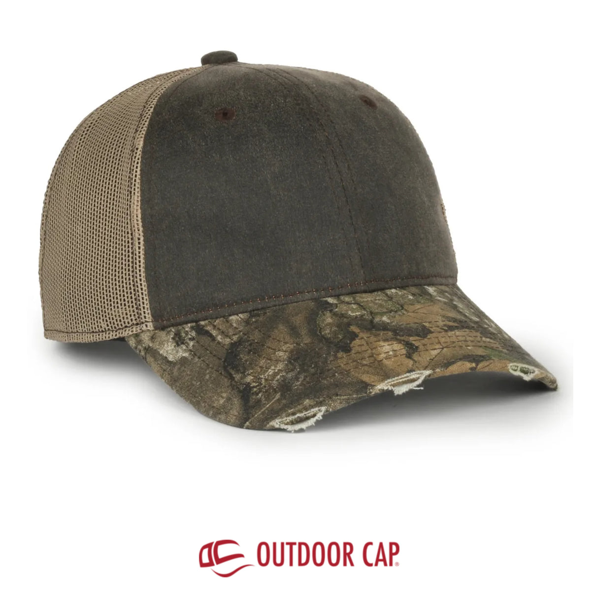 Outdoor Cap HPC-500M Brown/ Tan/ Realtree Apx Structured Trucker Hat
