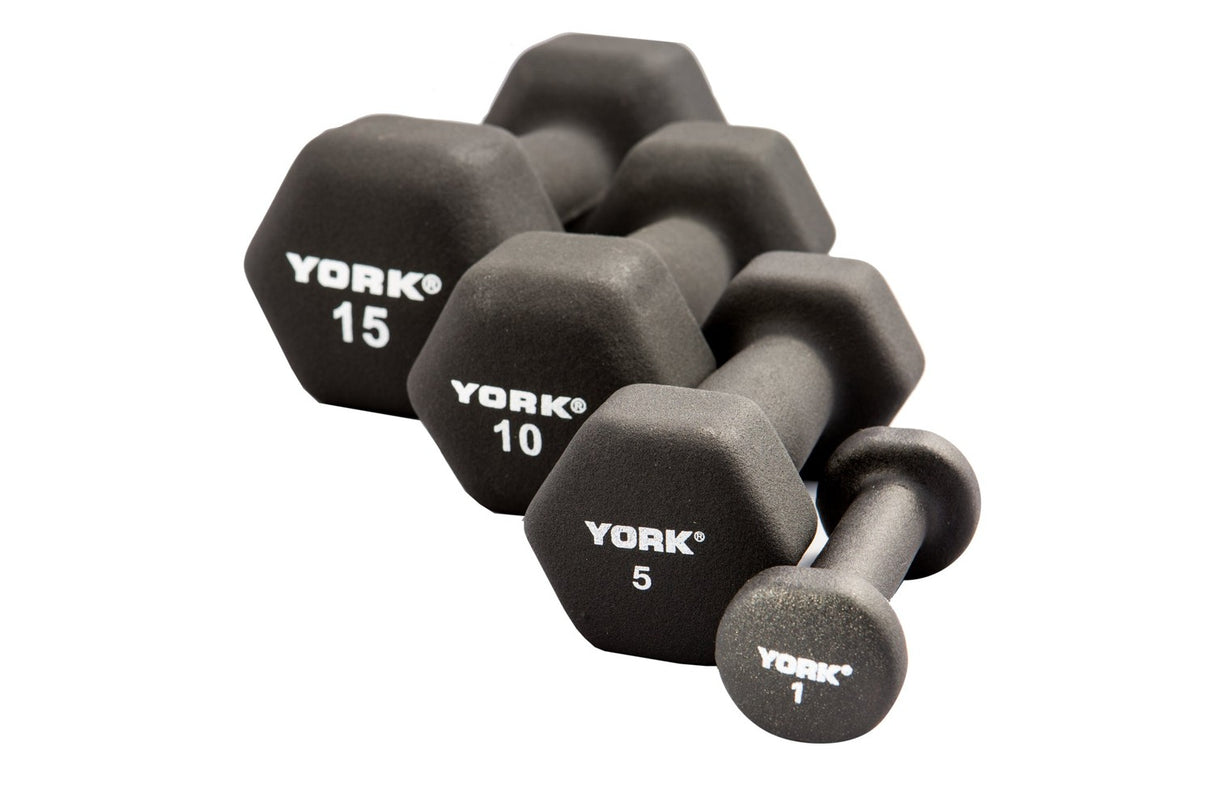 York Neoprene Hexagon Fitbell Exercise & Wellness Strength Dumbbells