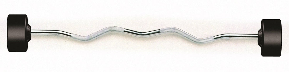 York Rubber Fixed Pro Curl Barbell Exercise & Wellness Strength Bars & Plates