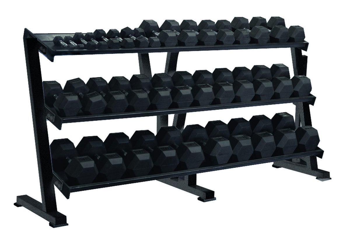 York Hex Professional Tray Dumbbell Rack Exercise & Wellness Strength Dumbbells