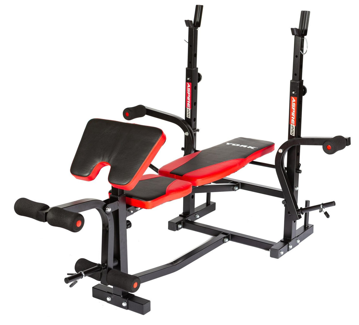 York Aspire 220 Folding Bench with Arm/Leg Curl/Butterfly Exercise & Wellness Gym Equipment