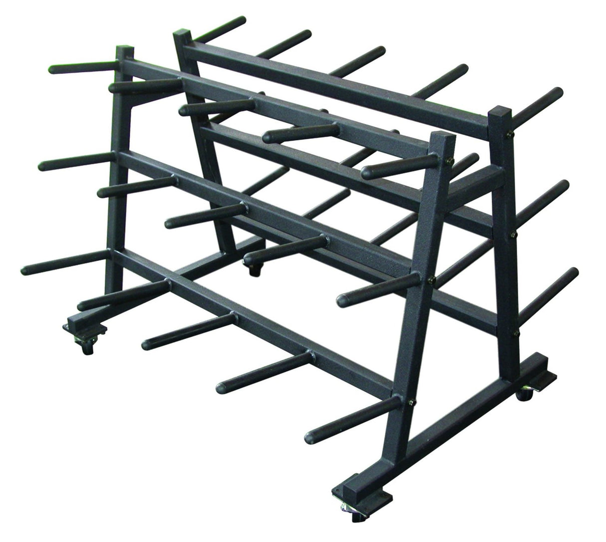York Mobile Aerobic Set Rack Exercise & Wellness Strength Bars & Plates