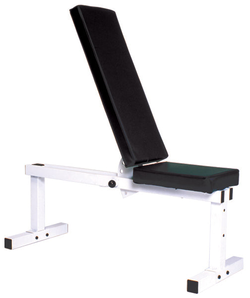 York Pro Series 205 FI White Flat Adjustable Incline Bench Press Exercise & Wellness Gym Equipment