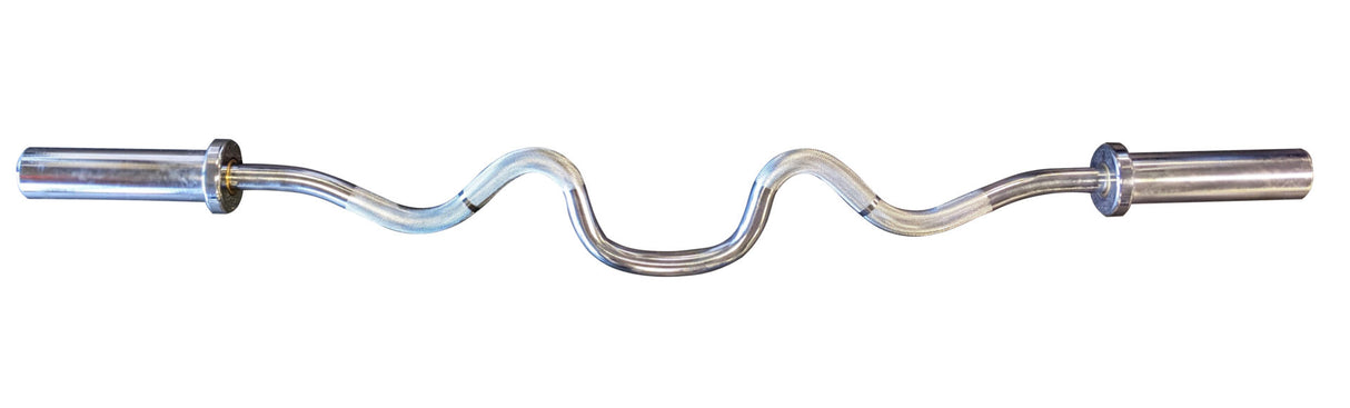 York 4′ International Chrome Super Curl Bar Exercise & Wellness Strength Bars & Plates