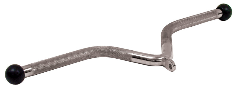 York V Shape Chrome Bar W/ Rubber Ends Exercise & Wellness Gym Equipment