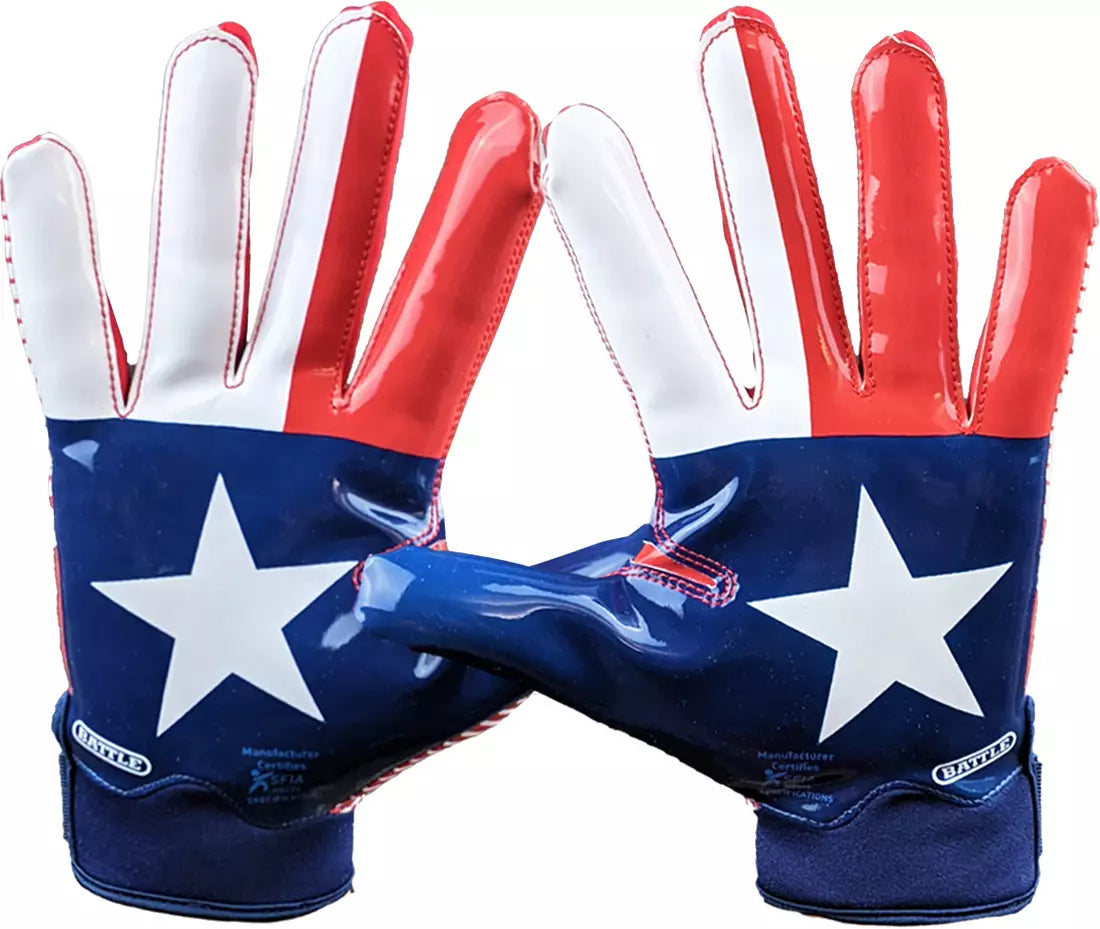 Battle Adult Doom Texas Flag Football Gloves-2