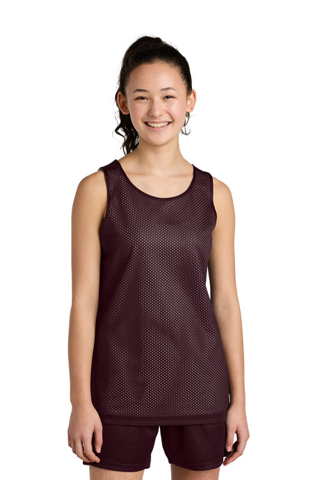 Sport-Tek Youth Girl's PosiCharge Reversible Mesh Tank Youth Apparel Shirts & Tops