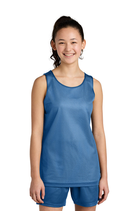 Sport-Tek Youth Girl's PosiCharge Reversible Mesh Tank Youth Apparel Shirts & Tops