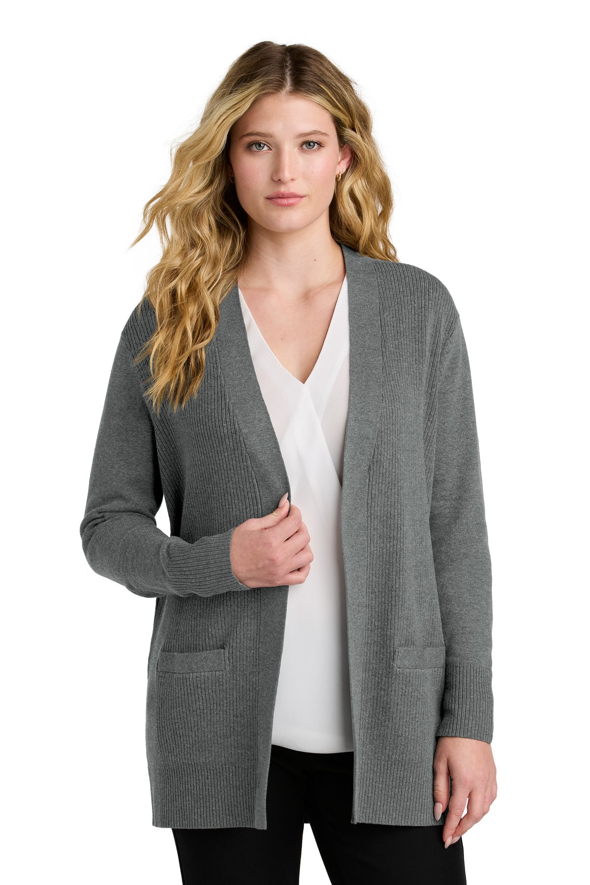 Port Authority Women's Easy Care Open-Front Cardigan Sweater Womens Apparel Sweatshirts & Fleece