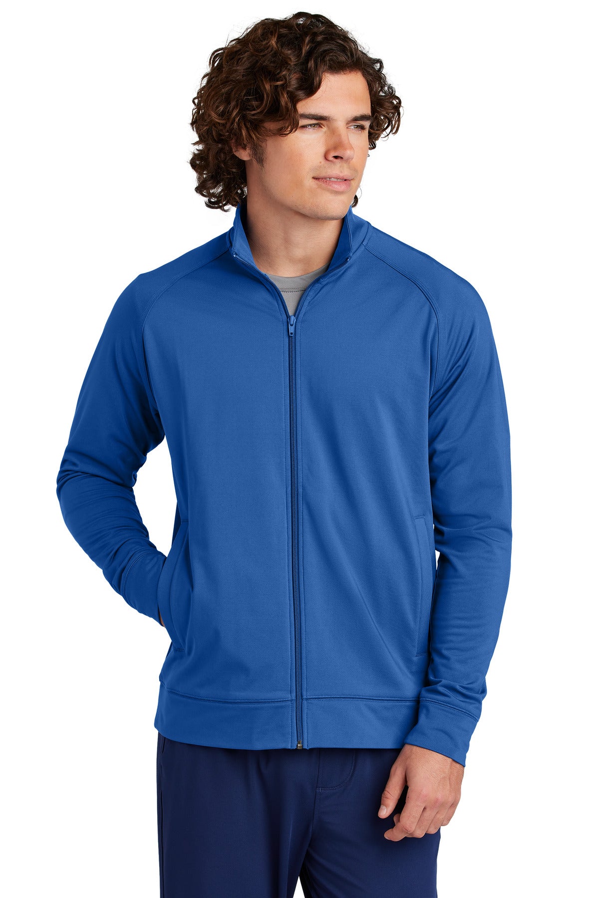 Sport-Tek Men's Sport-Wick Stretch Full-Zip Cadet Jacket Mens Apparel Jackets & Vests