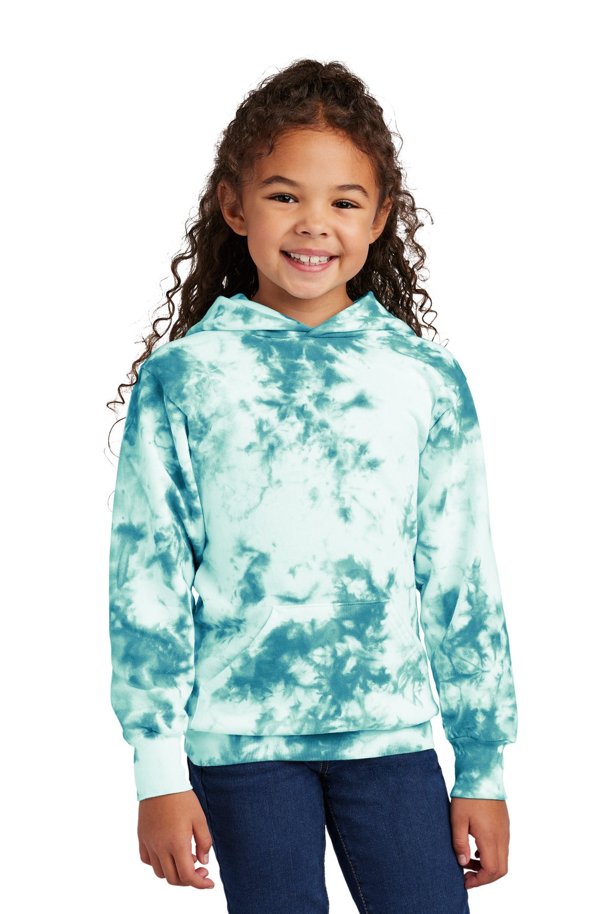 Port & Company Youth Crystal Tie-Dye Pullover Hoodie PC144Y Youth Apparel Shirts & Tops