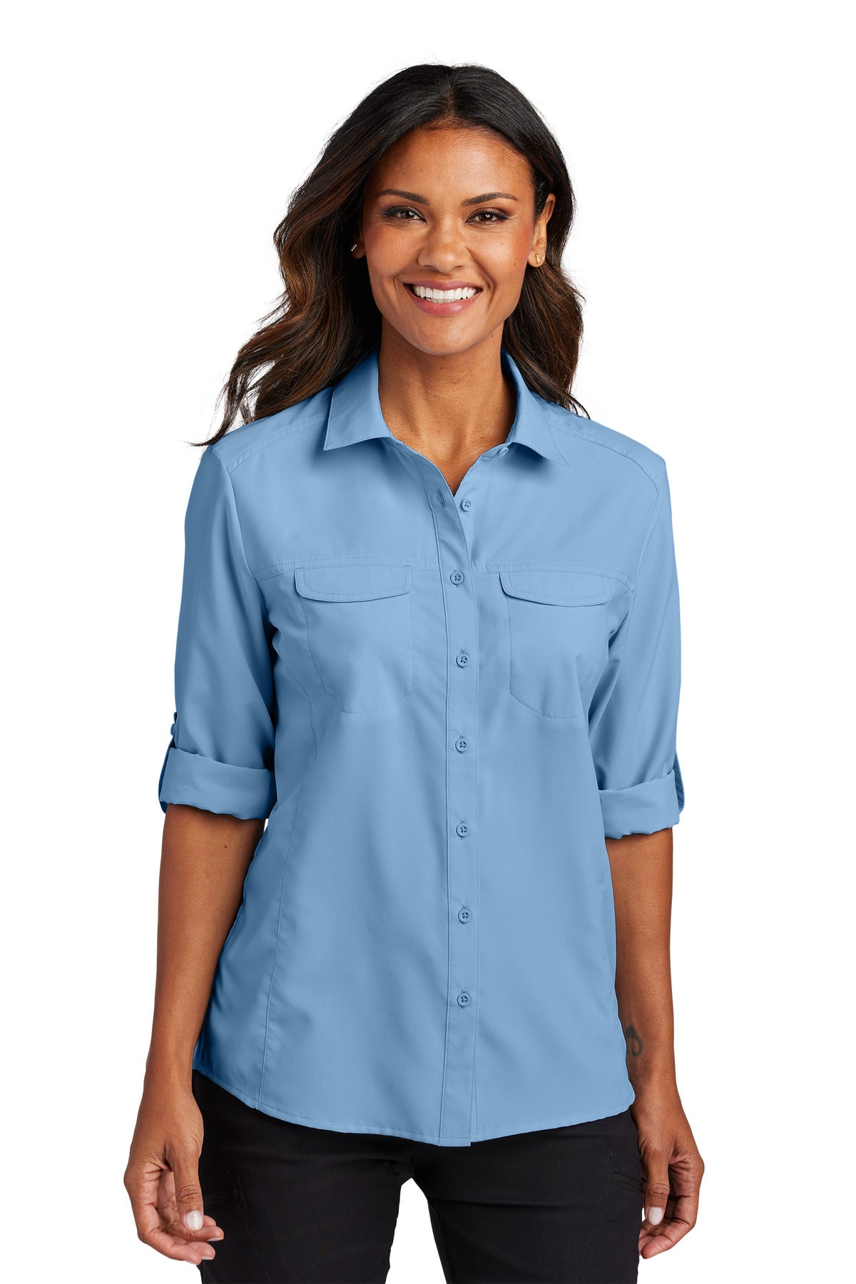Port Authority Women's Long Sleeve UV Daybreak Shirt Womens Apparel Shirts & Tops