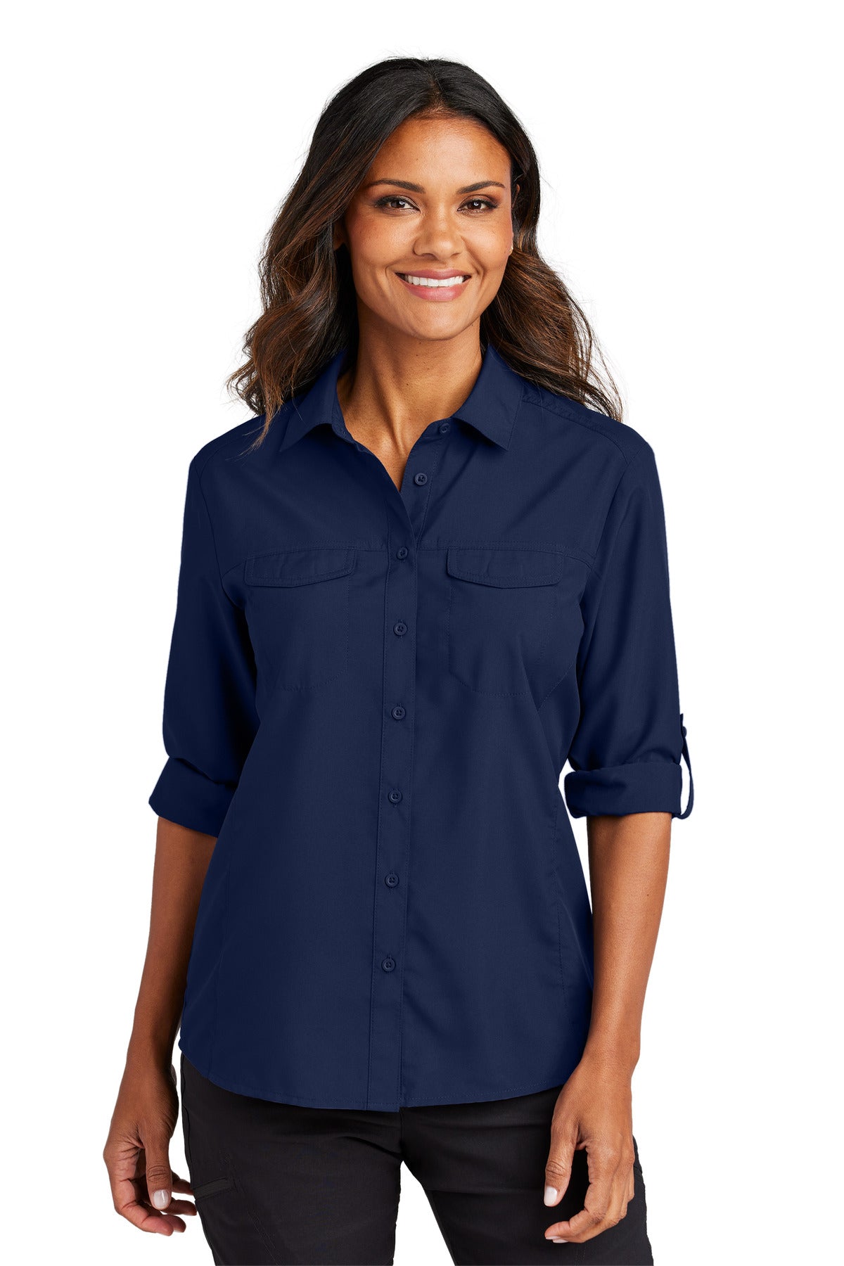 Port Authority Women's Long Sleeve UV Daybreak Shirt Womens Apparel Shirts & Tops