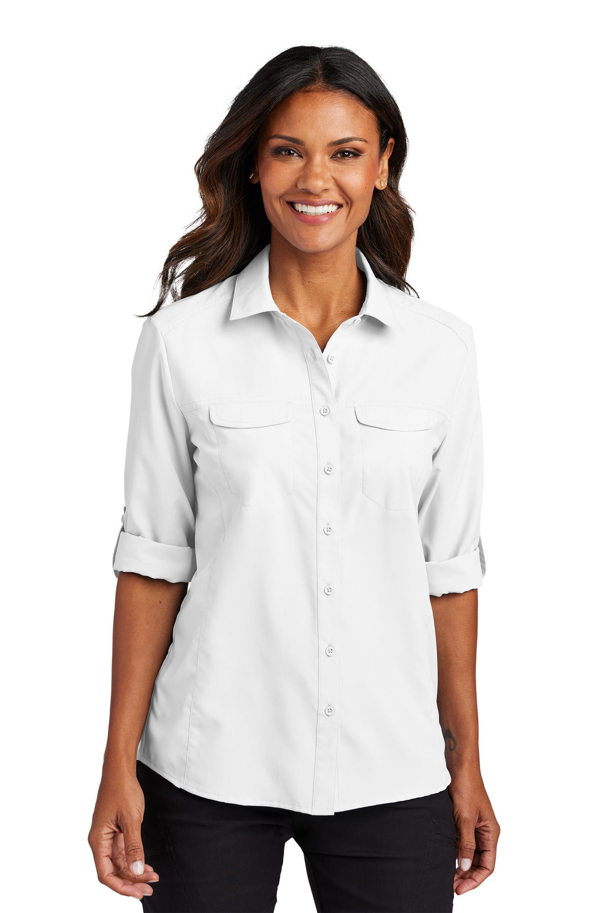 Port Authority Women's Long Sleeve UV Daybreak Shirt Womens Apparel Shirts & Tops