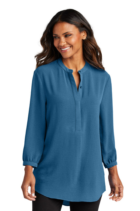 Port Authority Women's 3/4-Sleeve Textured Crepe Tunic Womens Apparel Shirts & Tops