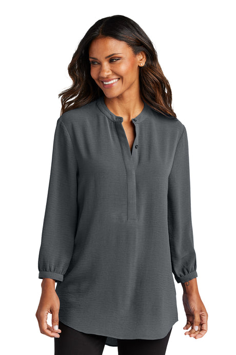 Port Authority Women's 3/4-Sleeve Textured Crepe Tunic Womens Apparel Shirts & Tops