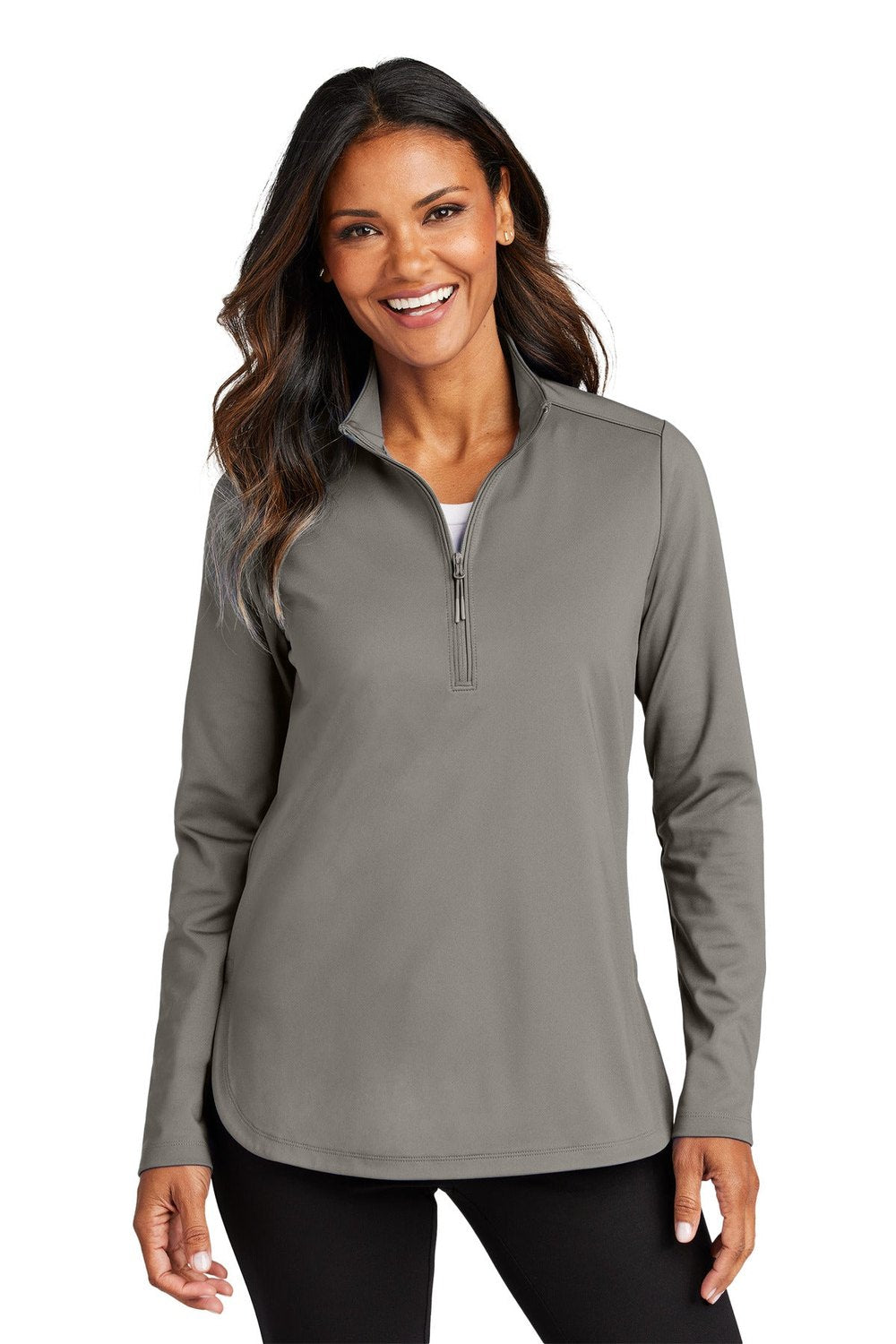 Port Authority Women's C-FREE Double Knit Fleece 1/4-Zip LK880 Womens Apparel Sweatshirts & Fleece
