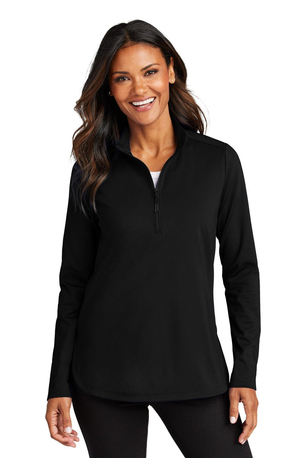 Port Authority Women's C-FREE Double Knit Fleece 1/4-Zip LK880 Womens Apparel Sweatshirts & Fleece