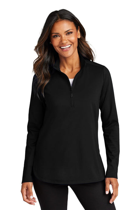 Port Authority Women's C-FREE Double Knit Fleece 1/4-Zip LK880 Womens Apparel Sweatshirts & Fleece