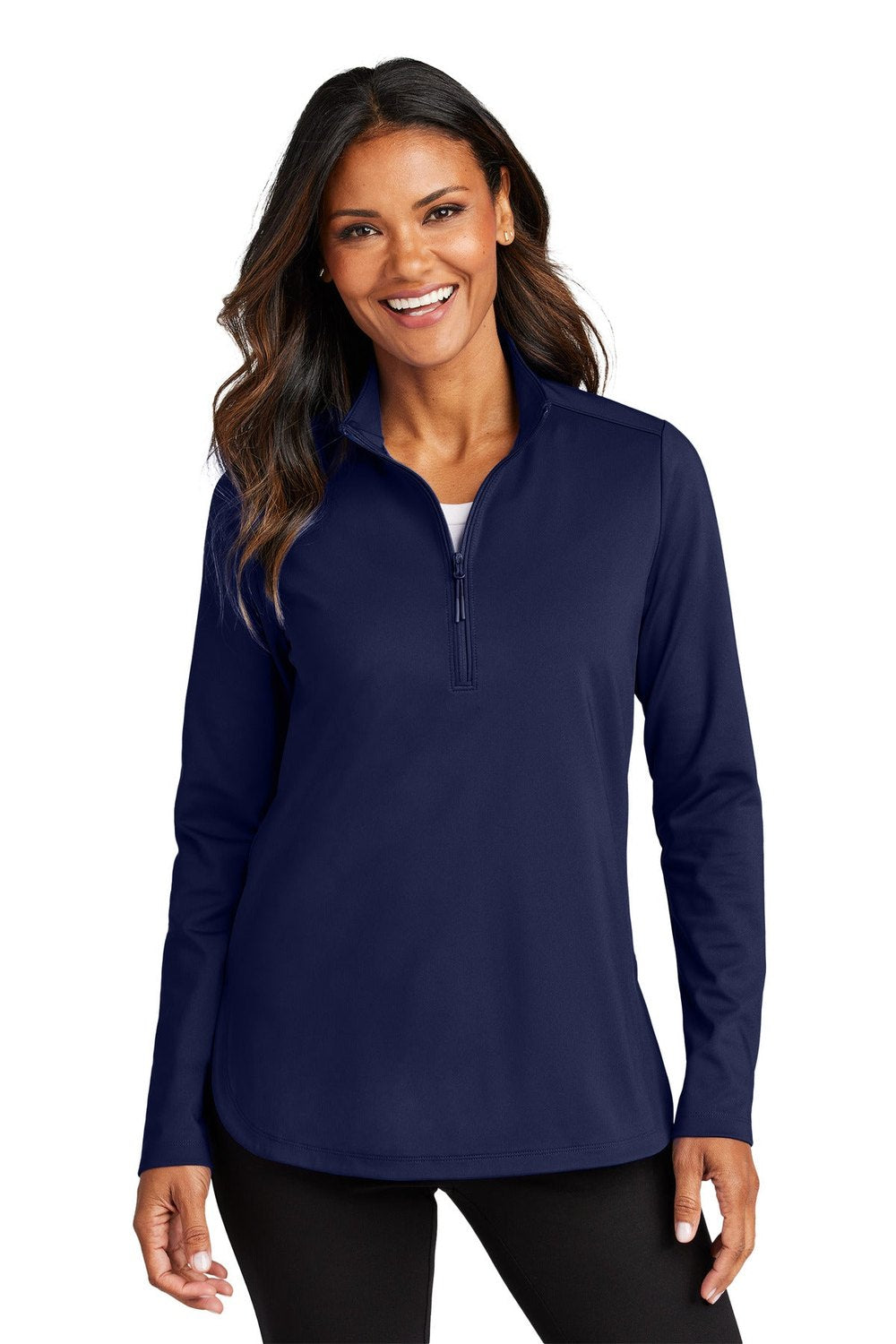 Port Authority Women's C-FREE Double Knit Fleece 1/4-Zip LK880 Womens Apparel Sweatshirts & Fleece