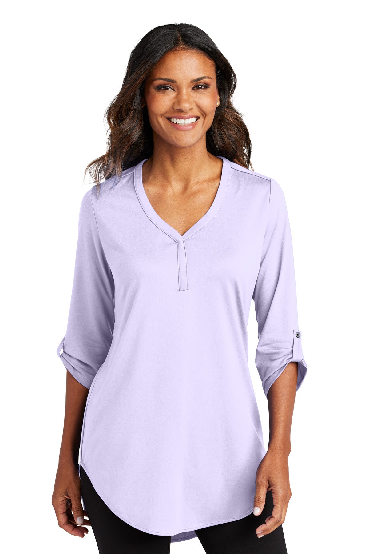 Port Authority Women's City Stretch 3/4-Sleeve Tunic LK6840 Womens Apparel Shirts & Tops