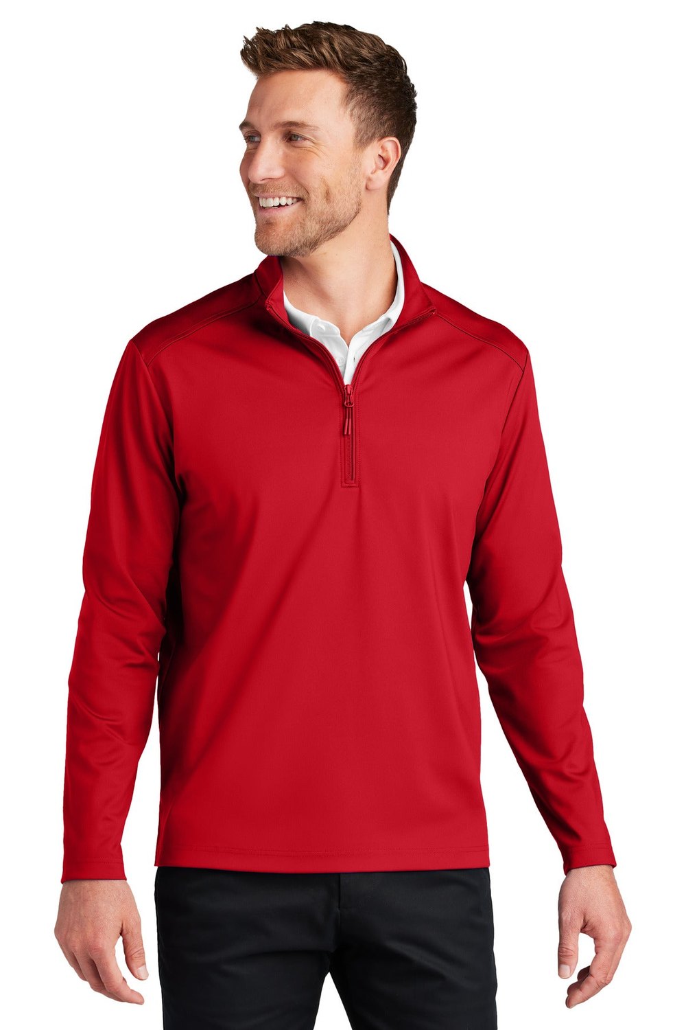 Port Authority Men's C-FREE Double Knit 1/4-Zip Fleece K880 Mens Apparel Sweatshirts & Fleece