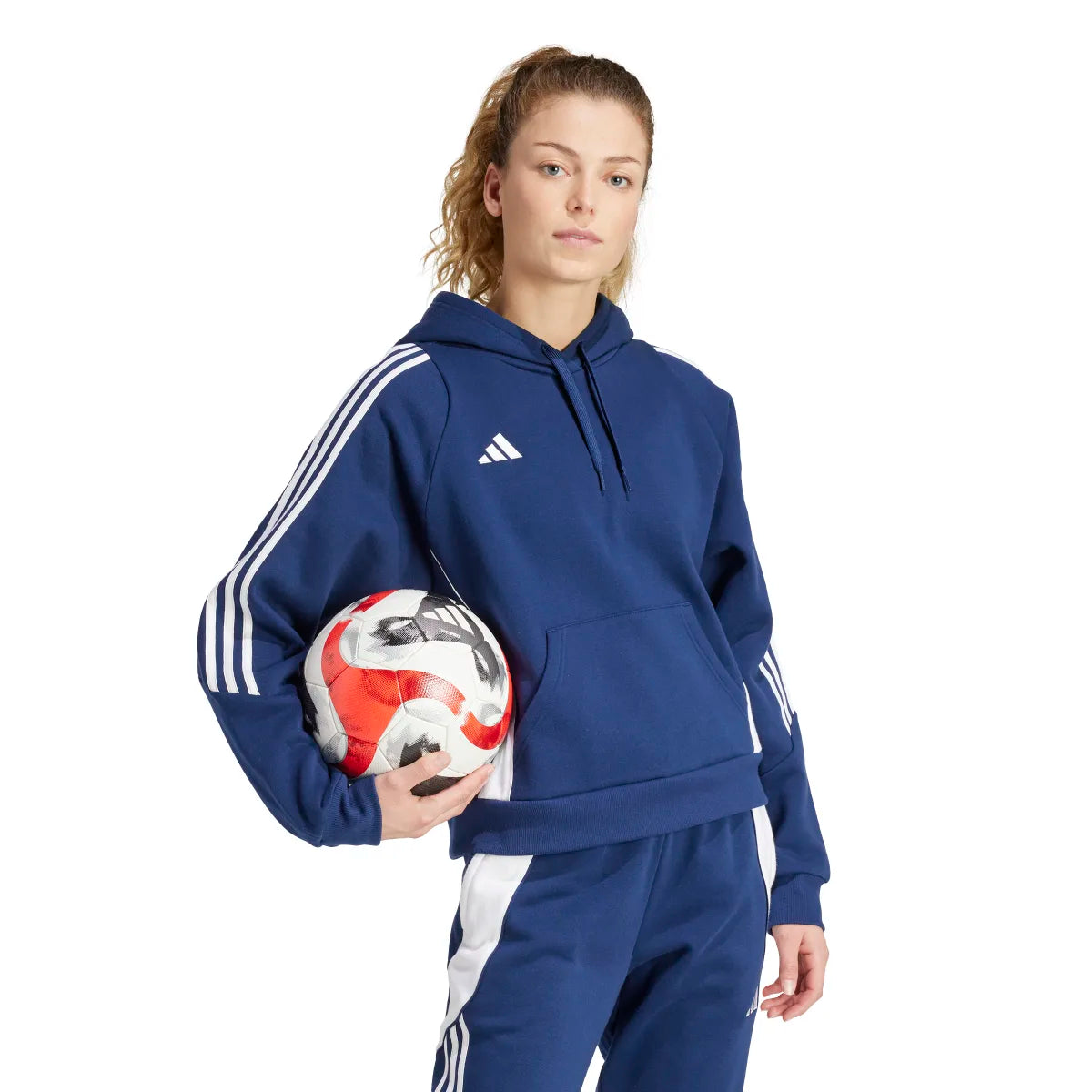 adidas Women's Tiro 24 Soccer Sweat Hoodie Soccer Uniforms & Apparel All