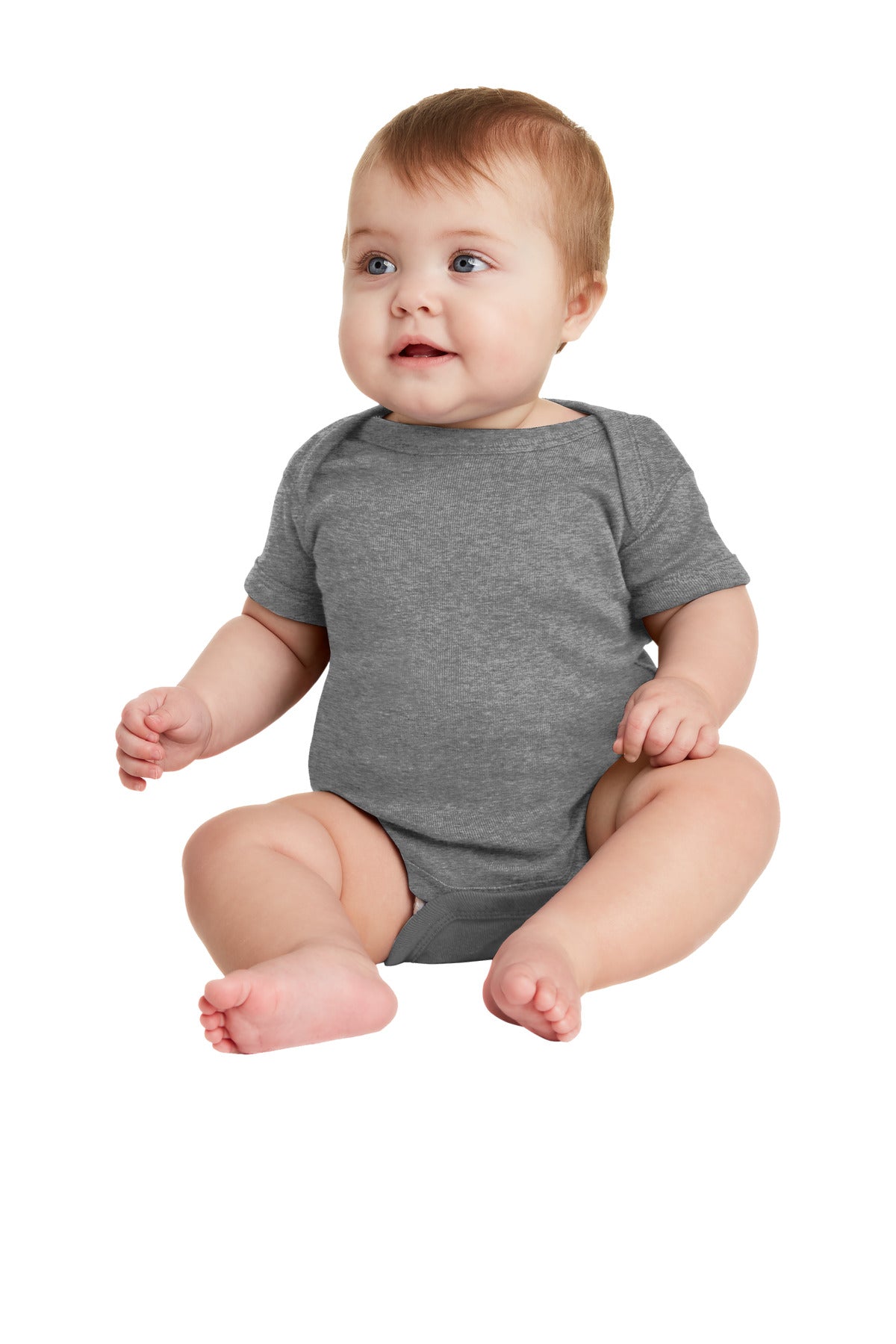 Rabbit Skins Infant Short Sleeve Baby Rib Bodysuit Youth Apparel Infant & Toddler