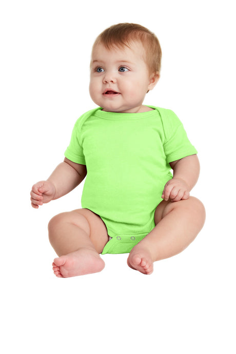 Rabbit Skins Infant Short Sleeve Baby Rib Bodysuit Youth Apparel Infant & Toddler
