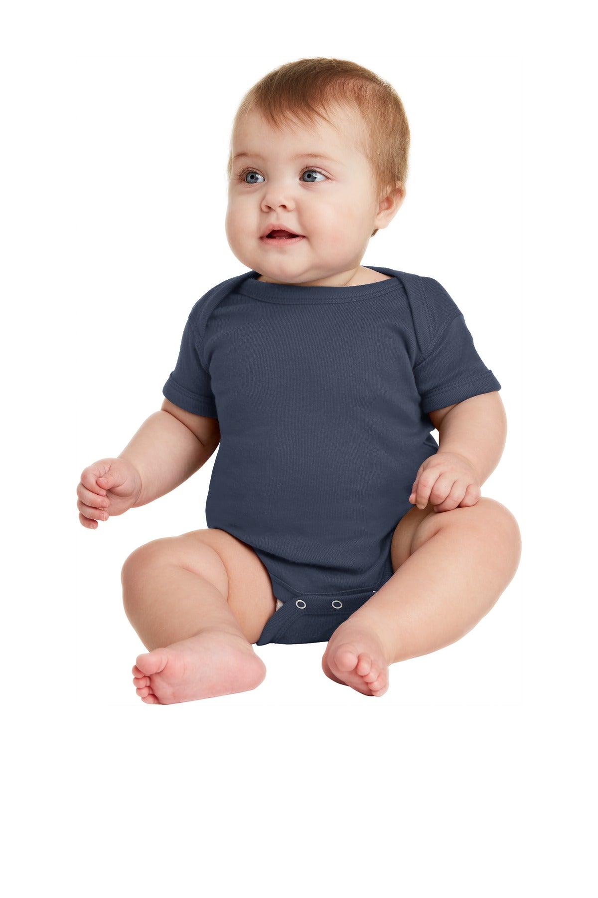 Rabbit Skins Infant Short Sleeve Baby Rib Bodysuit Youth Apparel Infant & Toddler