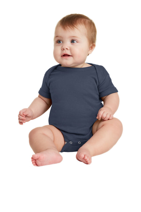 Rabbit Skins Infant Short Sleeve Baby Rib Bodysuit Youth Apparel Infant & Toddler