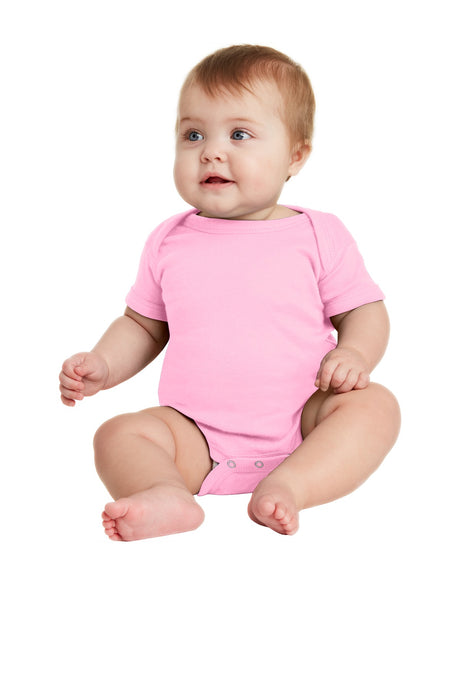 Rabbit Skins Infant Short Sleeve Baby Rib Bodysuit Youth Apparel Infant & Toddler