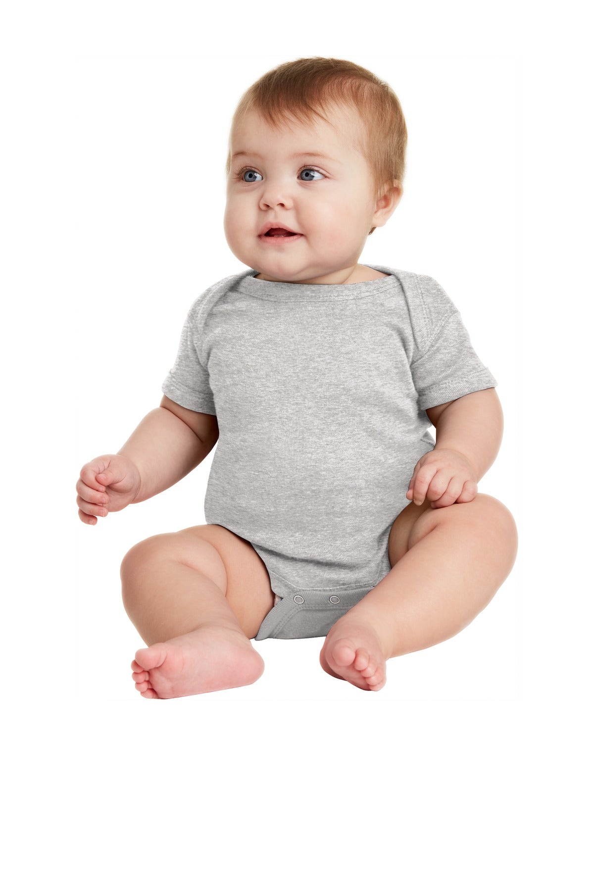 Rabbit Skins Infant Short Sleeve Baby Rib Bodysuit Youth Apparel Infant & Toddler
