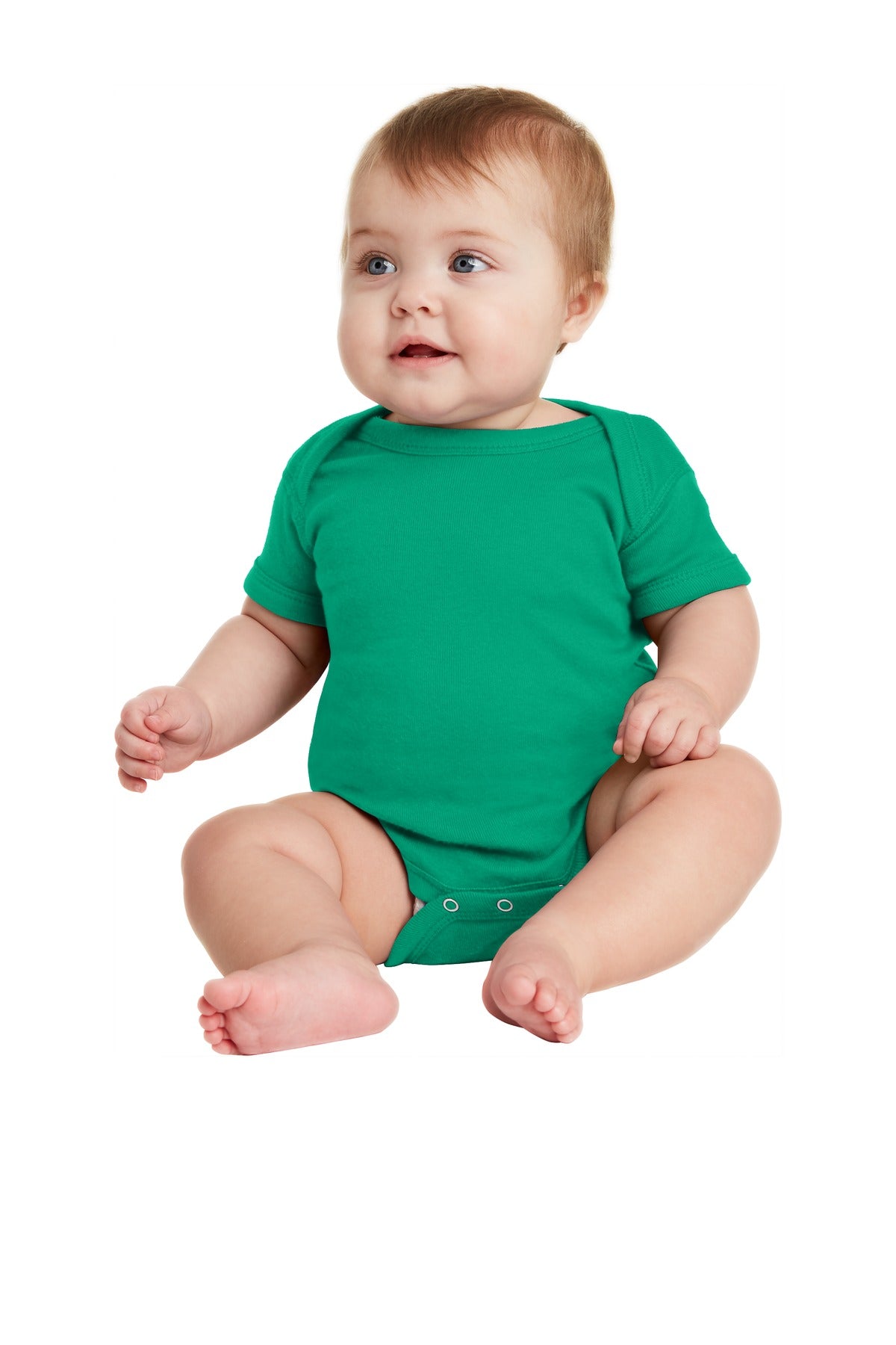 Rabbit Skins Infant Short Sleeve Baby Rib Bodysuit Youth Apparel Infant & Toddler