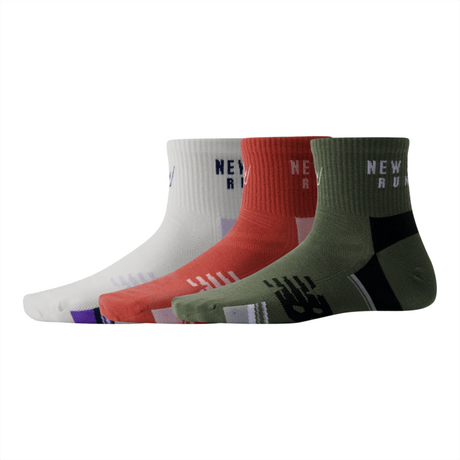 New Balance Running Impact Ankle Sock 3 Pack Unisex Accessories Socks