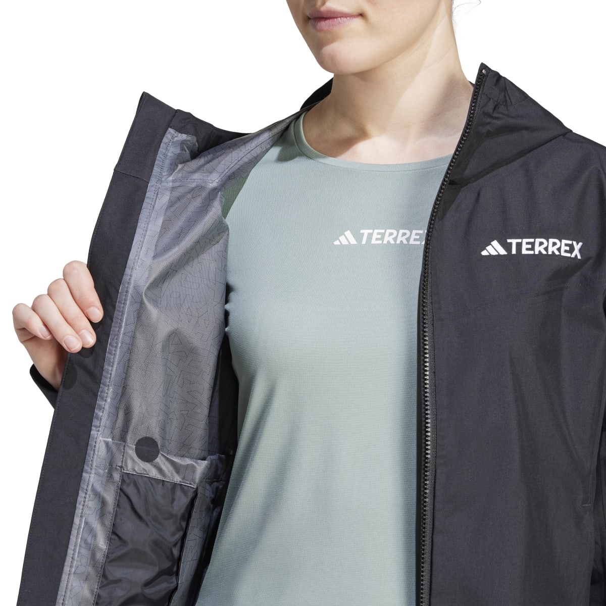 adidas Women's Terrex Multi 2.5L Rain.Rdy Jacket Womens Apparel Jackets & Vests