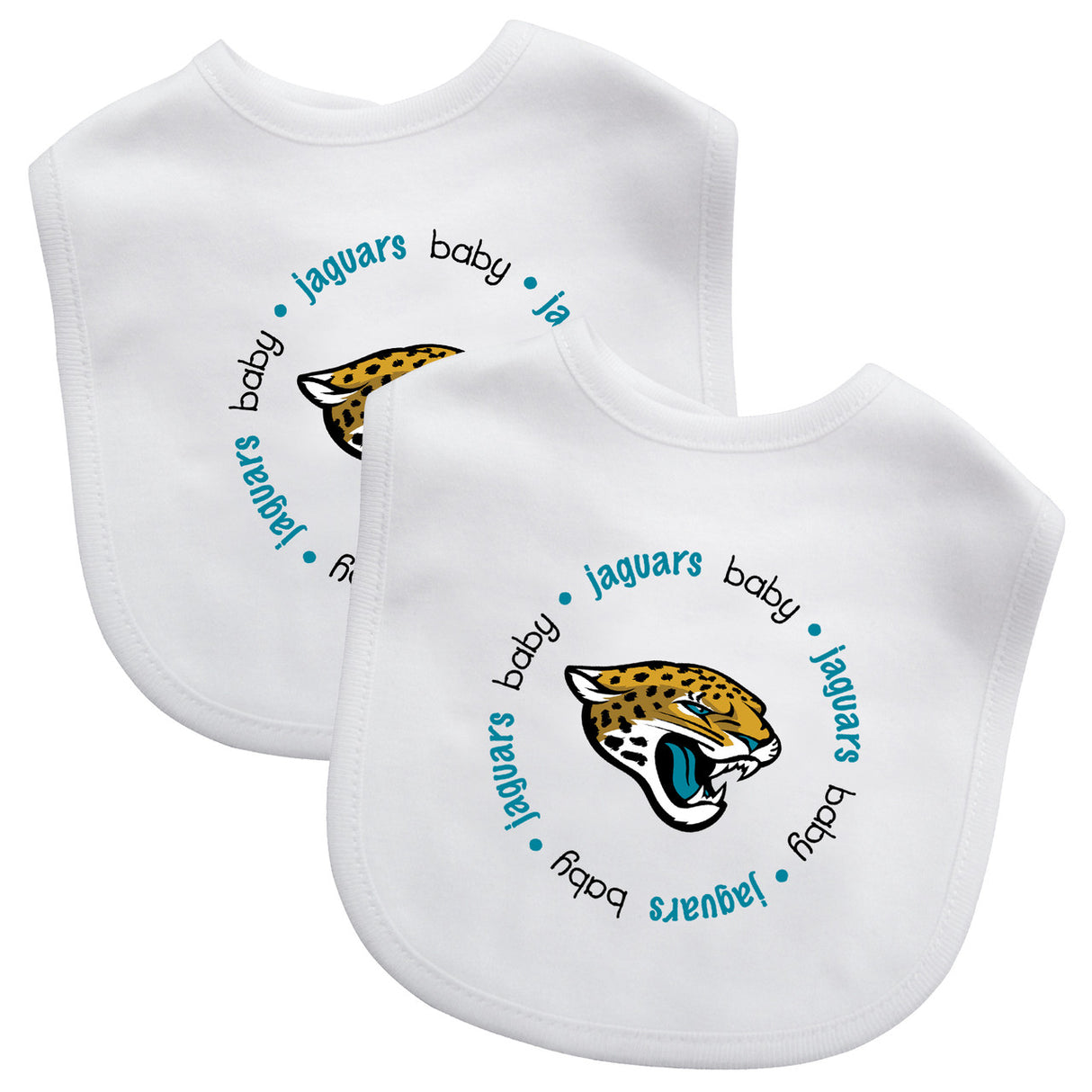 Masterpieces Puzzle Company Jacksonville Jaguars 2 Pack Baby Bib Fan Gear NFL Jacksonville Jaguars